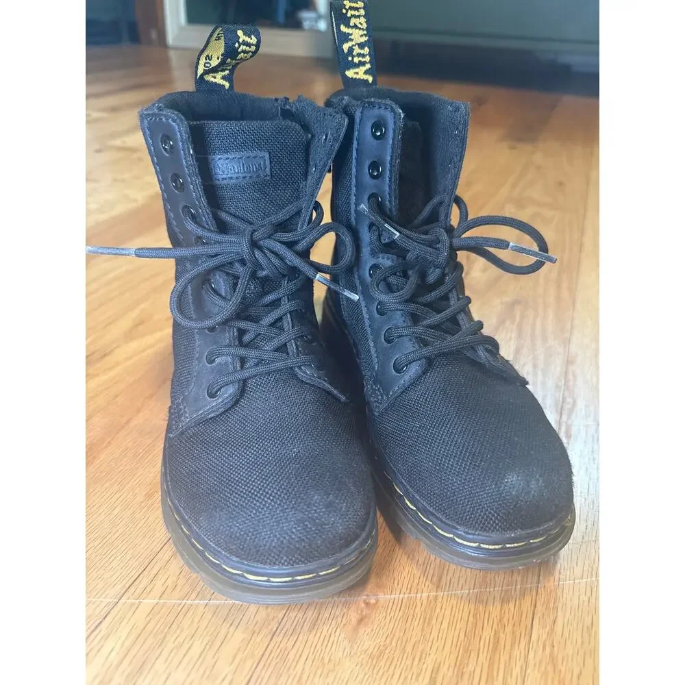 Dr. Martens Combs Lace-Up Combat Blk Boots US Little Kid 1